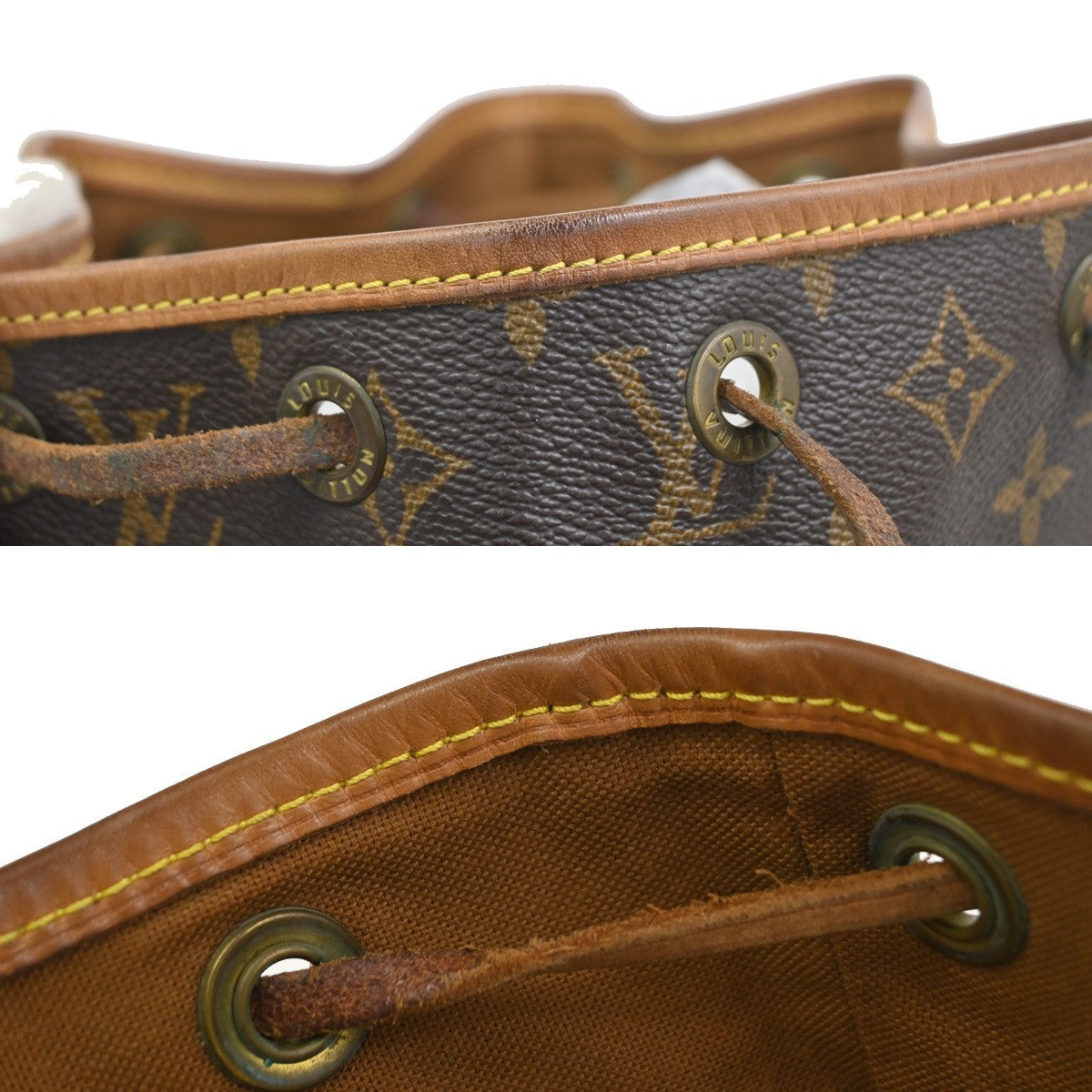LOUIS VUITTON Montsouris MM Backpack Bag Monogram Leather Brown M51136 13CA842