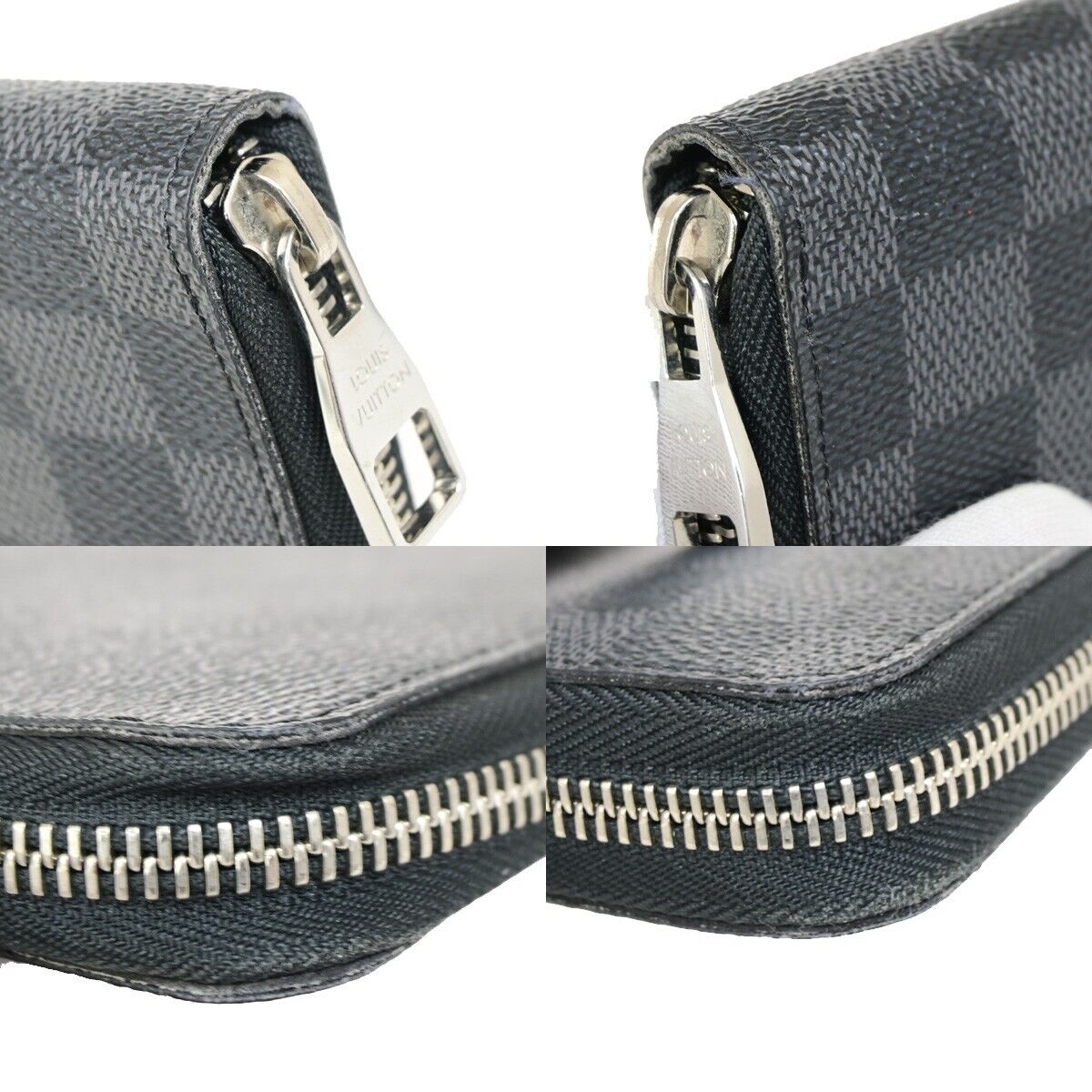 LOUIS VUITTON Zippy Organizer Long Bifold Wallet Damier Graphite N63077 14KA398