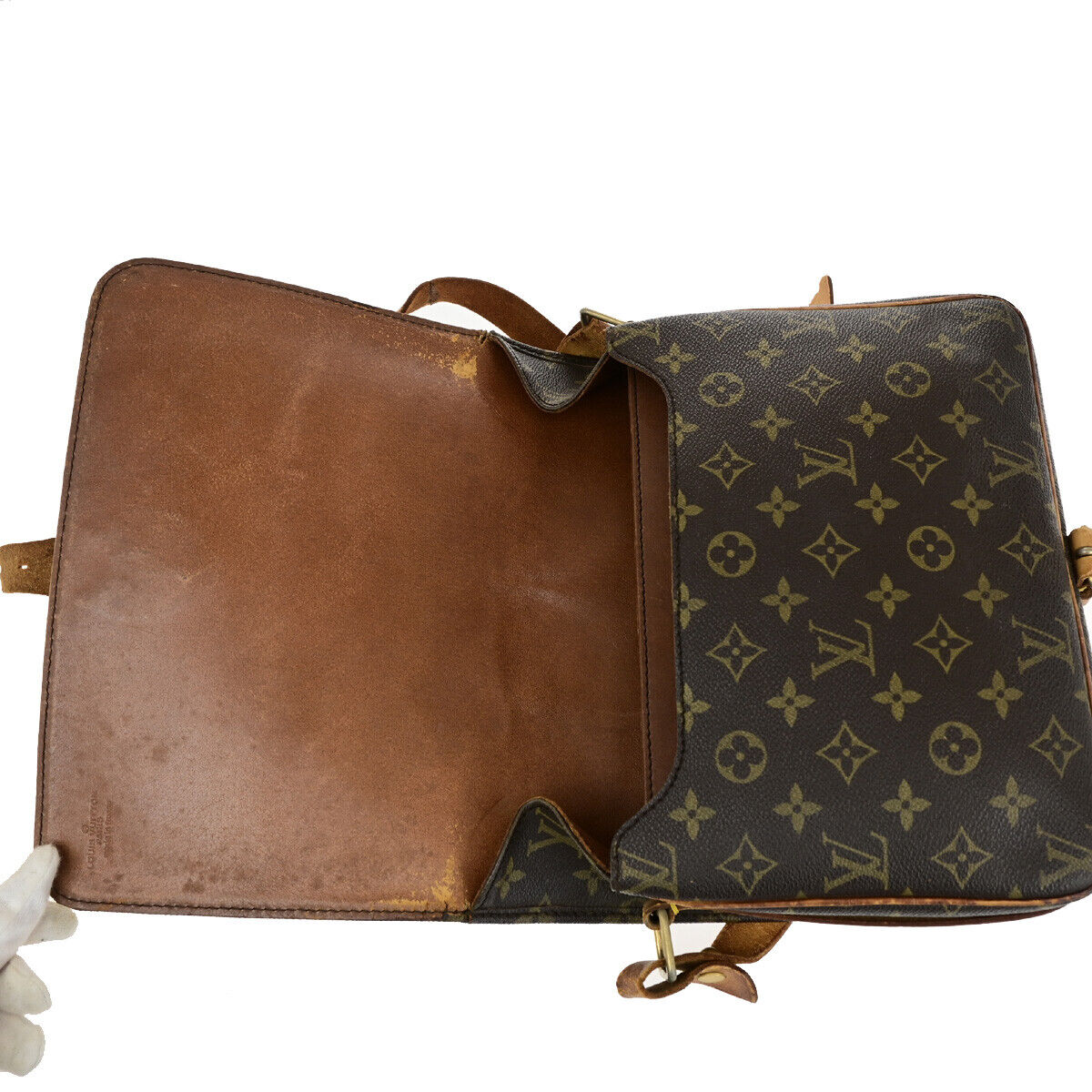 LOUIS VUITTON Cartouchiere GM Shoulder Bag Monogram Leather Brown M51252 60YG597
