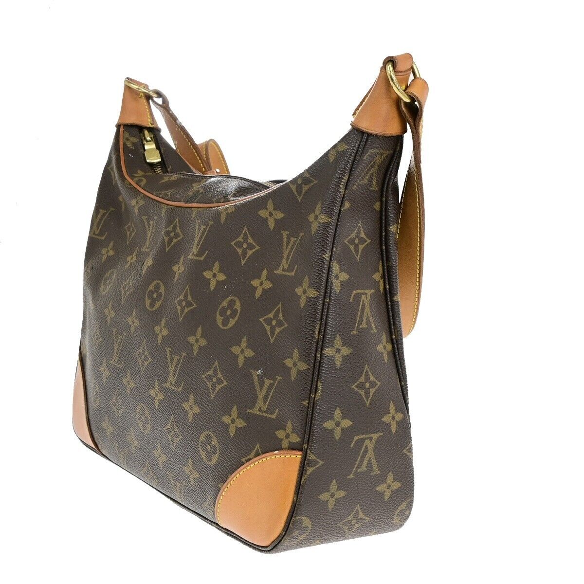 LOUIS VUITTON Boulogne 30 Shoulder Bag Monogram Leather Brown M51265 86ED139