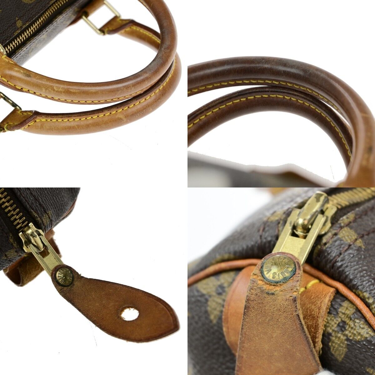 LOUIS VUITTON Speedy 30 Travel Hand Bag Monogram Leather Brown M41526 84EE032