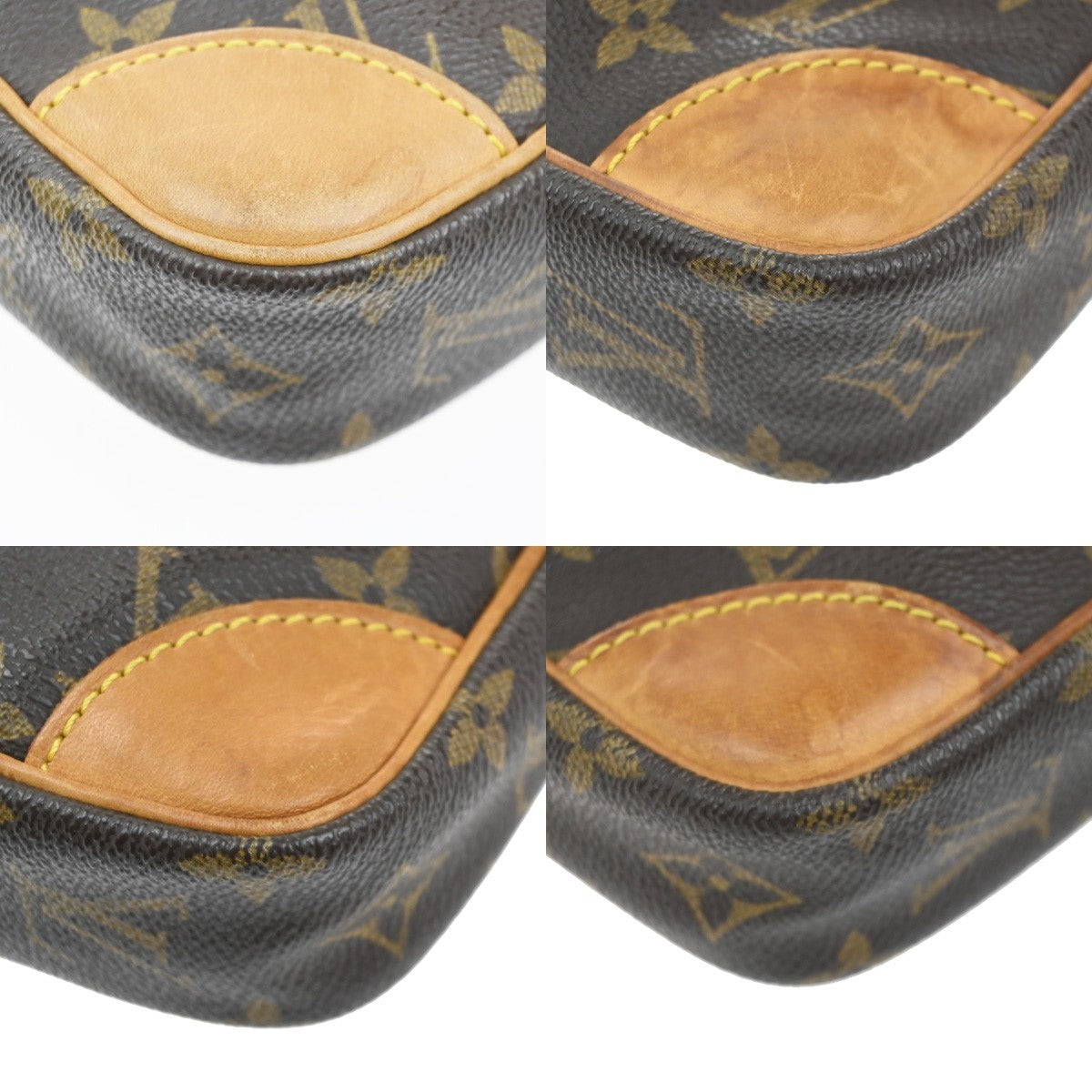 LOUIS VUITTON Danube Shoulder Bag Monogram Leather Brown France M45266 32MA300