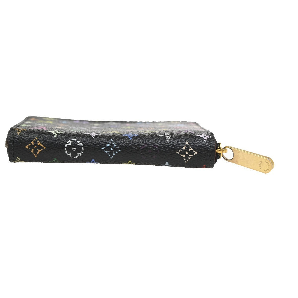 LOUIS VUITTON Zippy Coin Purse Monogram Multi Leather Black GHW M66549 32DA108