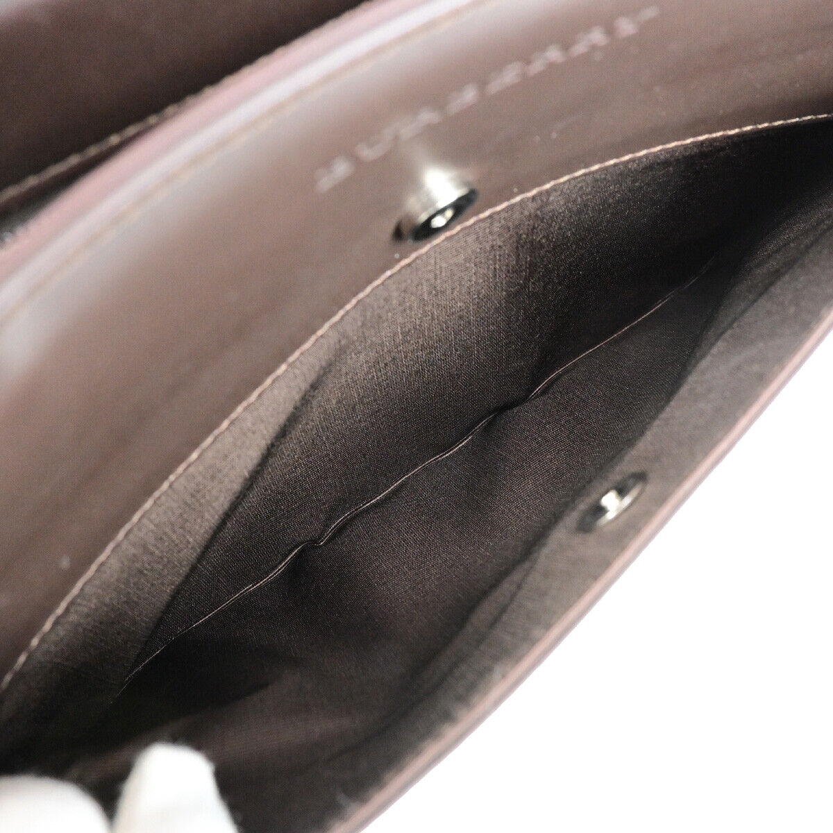BURBERRY LONDON Logo EKD Hand Bag Tote Nylon Leather Brown SHW 39YG586