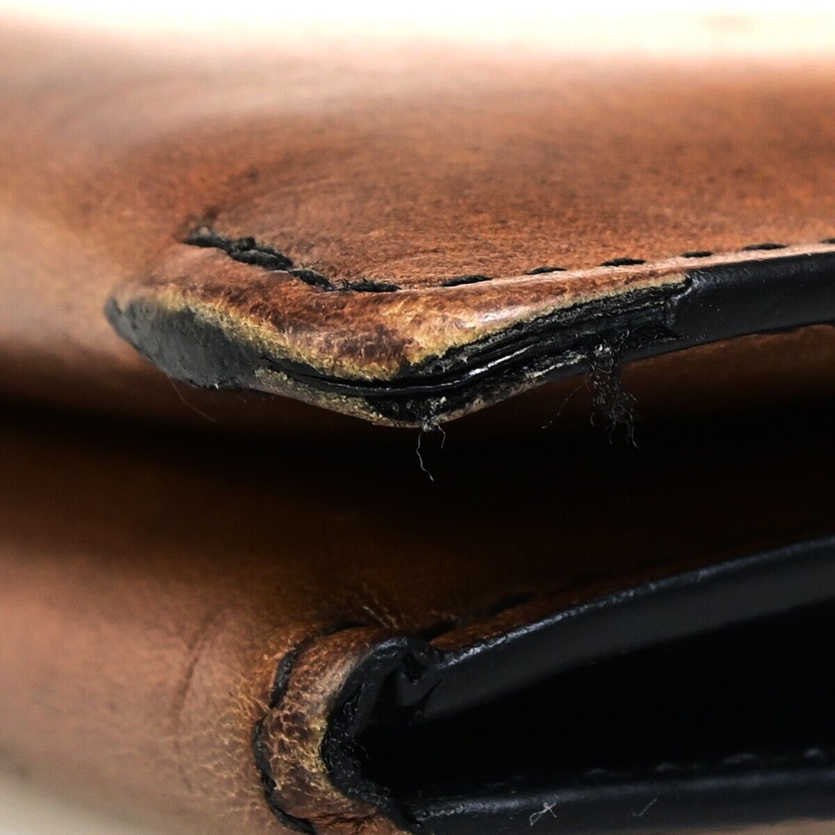 BERLUTI Calligraphy Bifold Long Wallet Purse Leather Brown Italy 84HC102