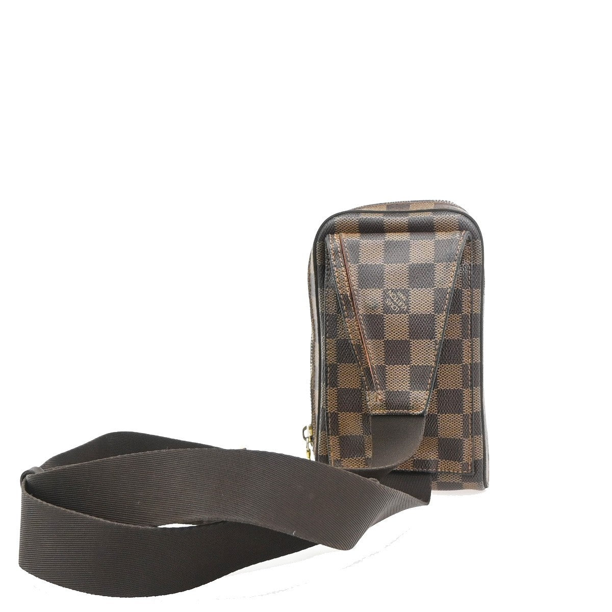 LOUIS VUITTON Geronimos Bum Body Bag Damier Leather Brown Spain N51994 71ZA286