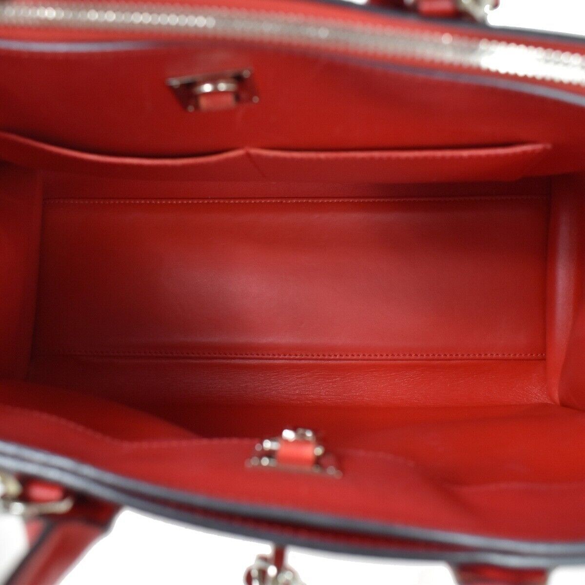 LOUIS VUITTON City Steamer MM 2Way Shoulder Hand Bag Calf Leather Red 686RH107