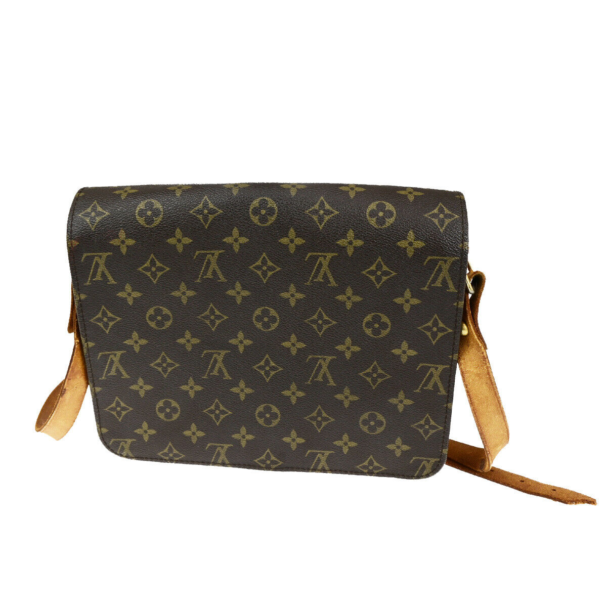 LOUIS VUITTON Cartouchiere GM Shoulder Bag Monogram Leather Brown M51252 60YG597