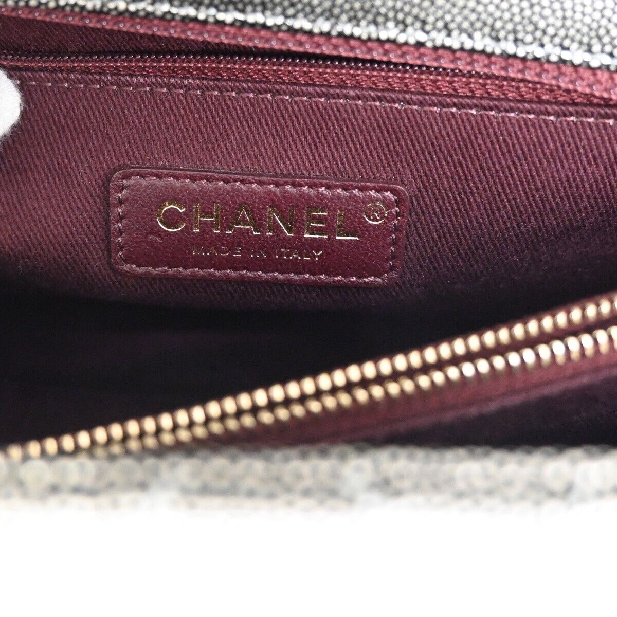 CHANEL CC Matelasse Chain 2Way Coco Handle Bag Caviar Leather Silver 162RJ302