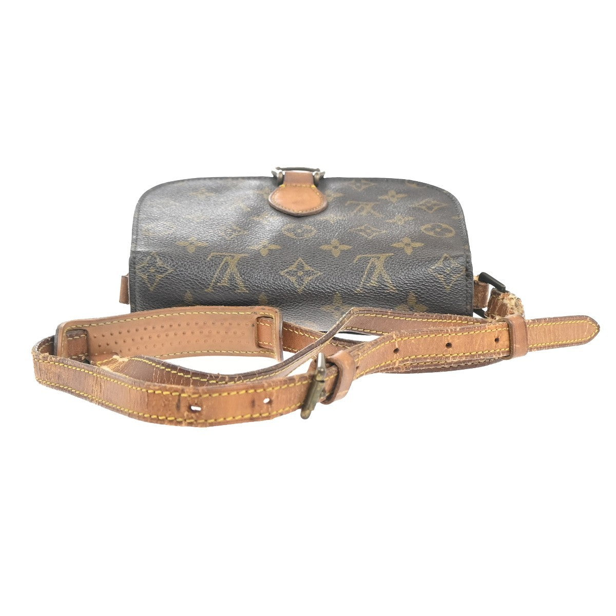 LOUIS VUITTON Saint Cloud MM Shoulder Bag Monogram Leather Brown M51243 60MA420