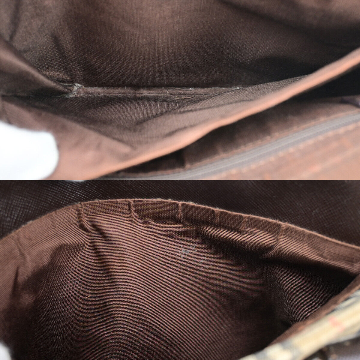 BURBERRY Logo Hand Bag Nova Check Leather Brown GHW 04SJ213