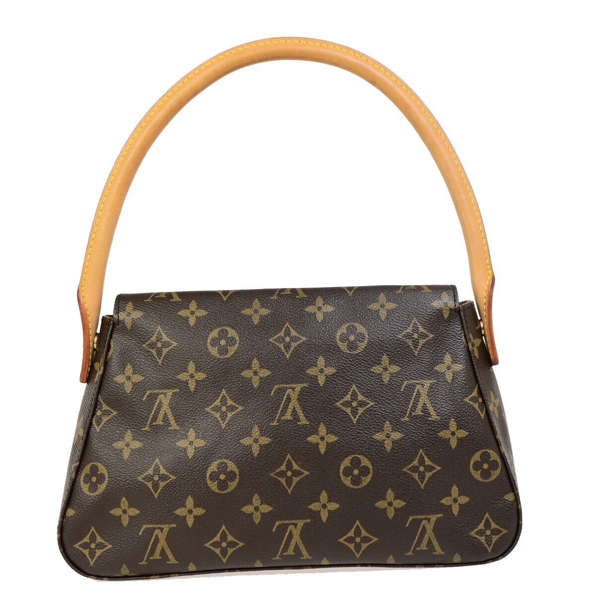 LOUIS VUITTON Mini Looping Hand Bag Monogram Leather Brown France M51147 50KA470