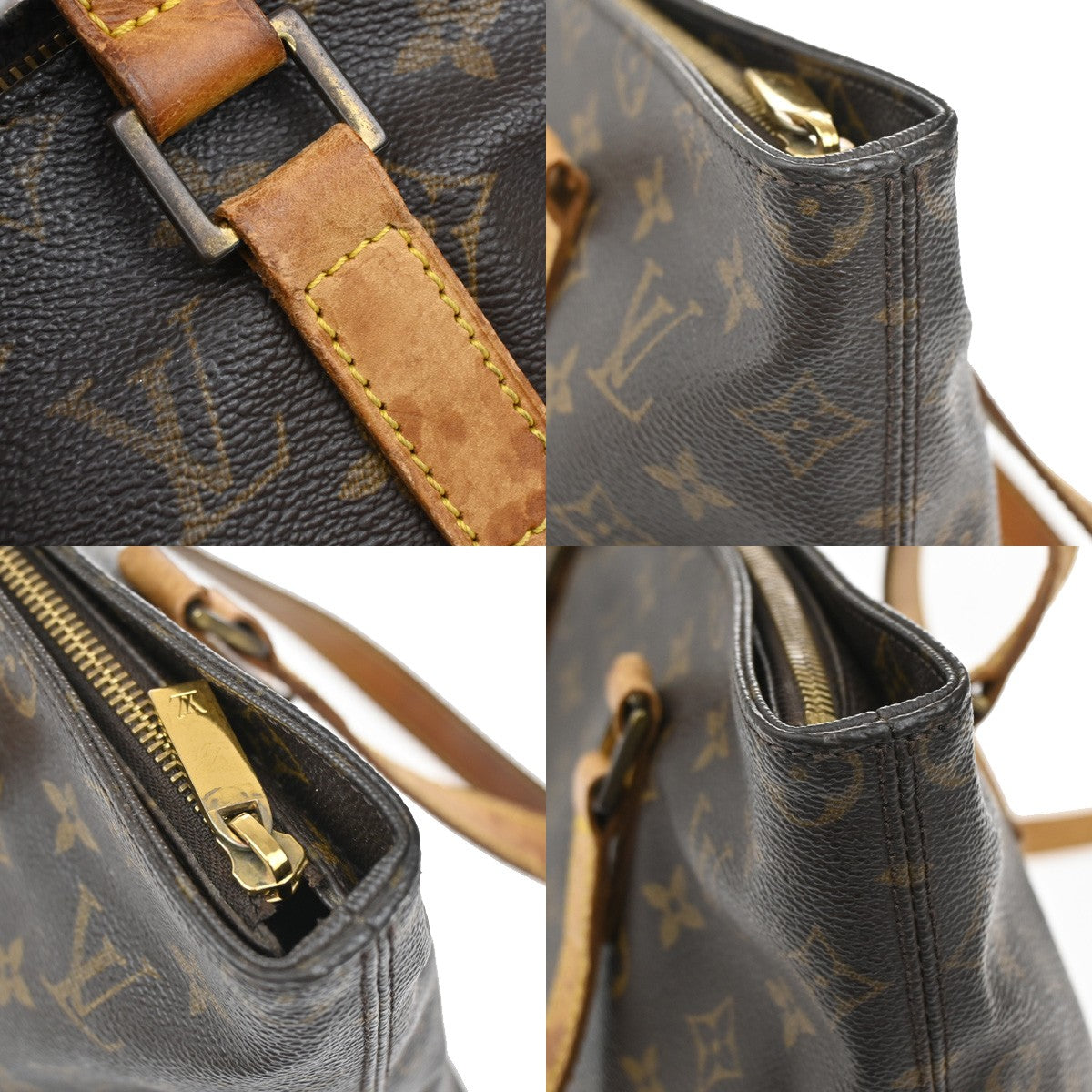 LOUIS VUITTON Cabas Piano Shoulder Bag Monogram Leather Brown M51148 39YH177
