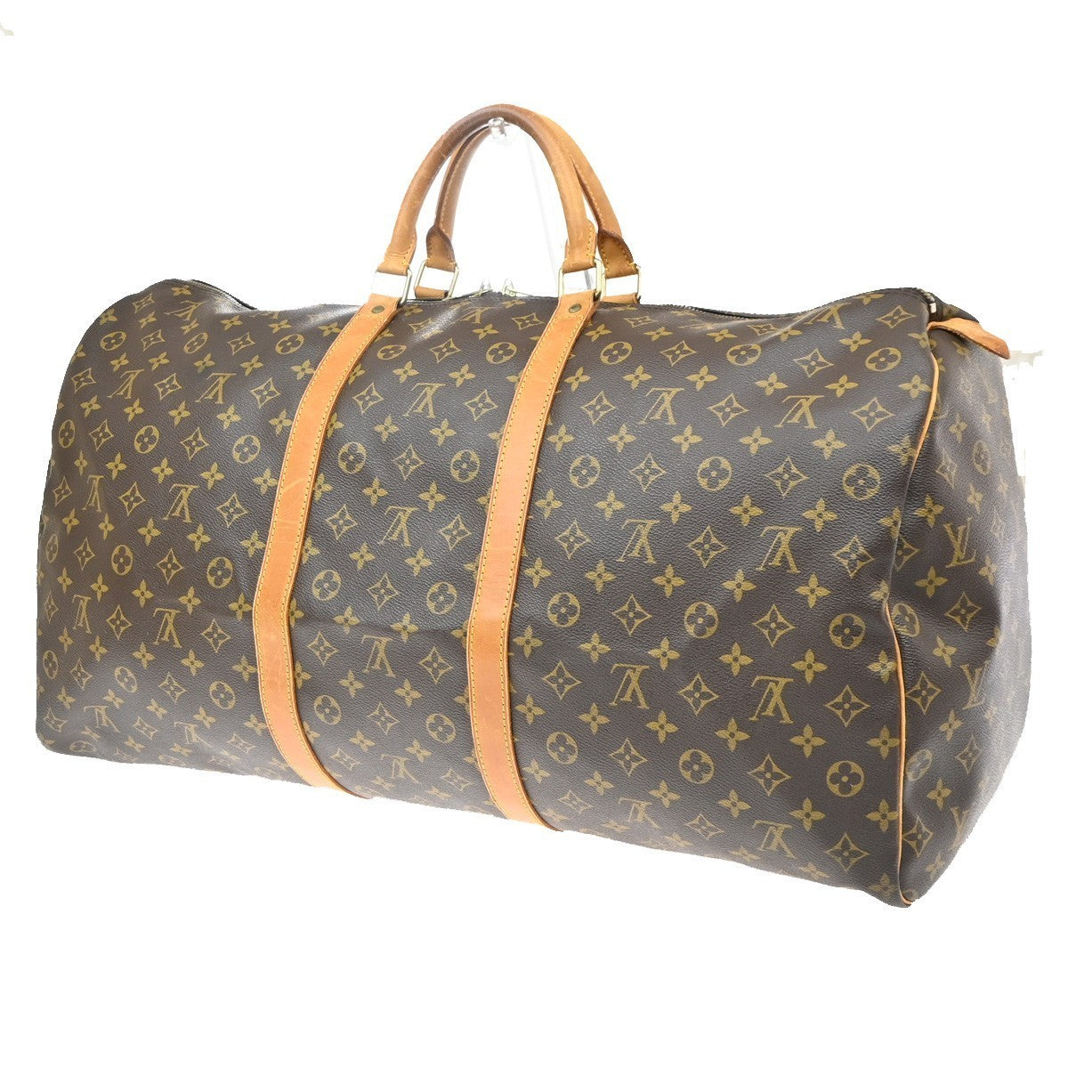 LOUIS VUITTON Keepall 60 Travel Hand Bag Monogram Leather Brown M41422 10YJ275