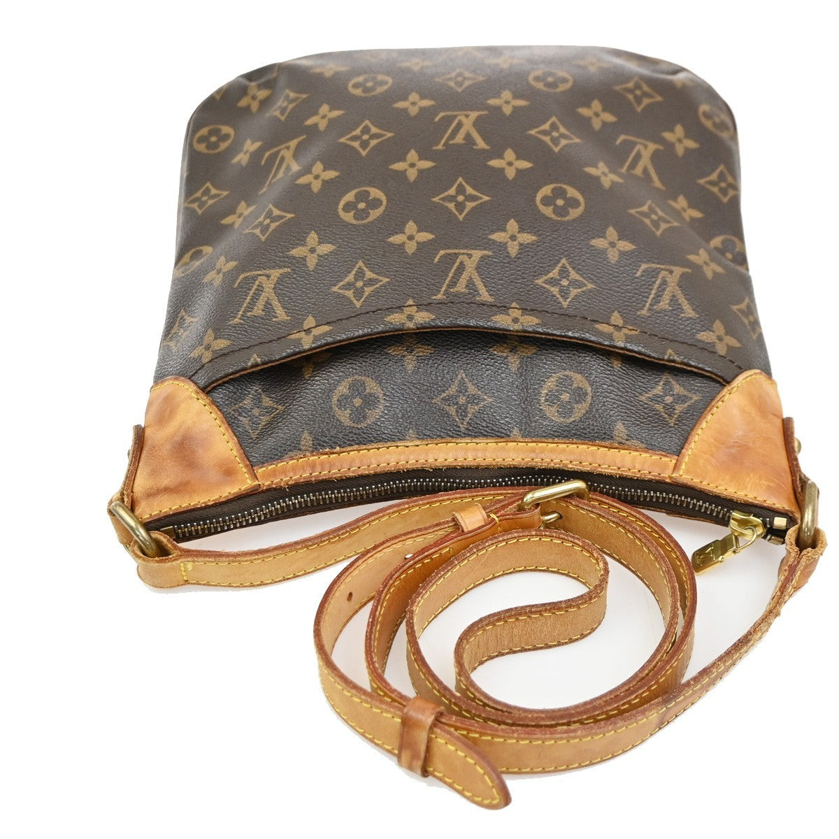 LOUIS VUITTON Odeon PM Shoulder Bag Monogram Leather Brown Spain M56390 76PA063