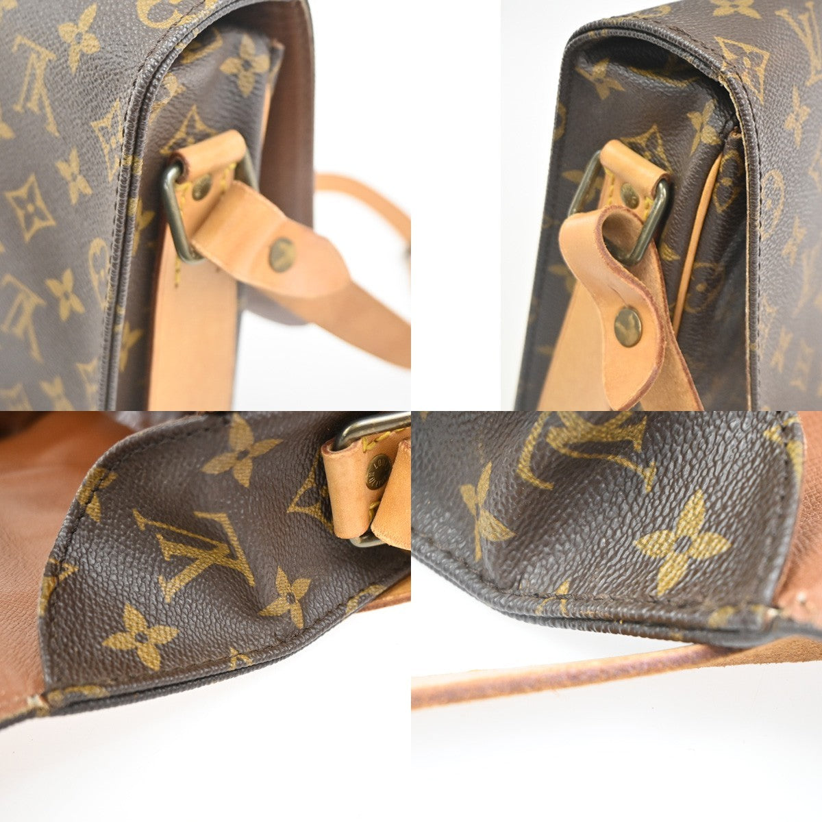 LOUIS VUITTON Cartouchiere GM Shoulder Bag Monogram Leather Brown M51252 72KC721