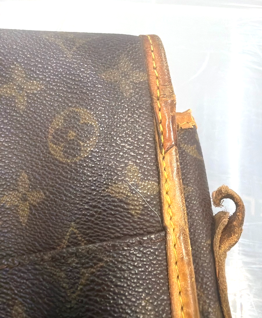 LOUIS VUITTON Gibeciere GM Shoulder Bag Monogram Leather Brown M42249 68YJ063