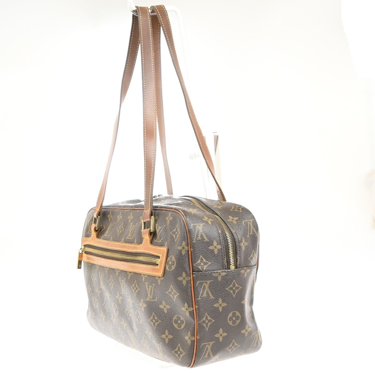 LOUIS VUITTON LV Logo Cite GM Shoulder Bag Monogram Leather Brown M51181 86MA527