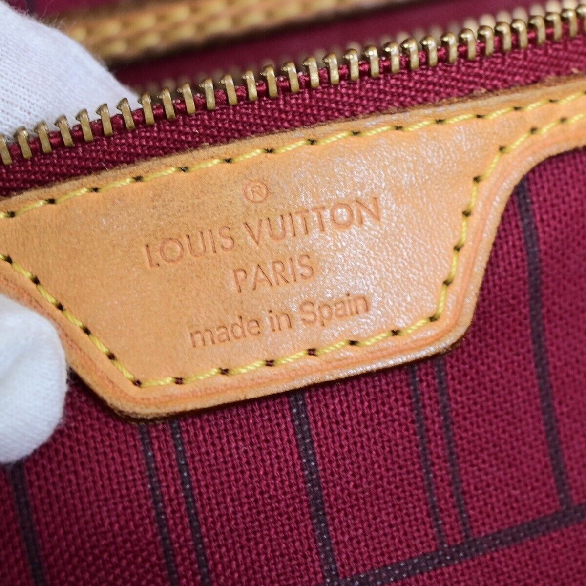 LOUIS VUITTON Neverfull MM Shoulder Tote Bag Monogram Leather BN M40996 607SJ445