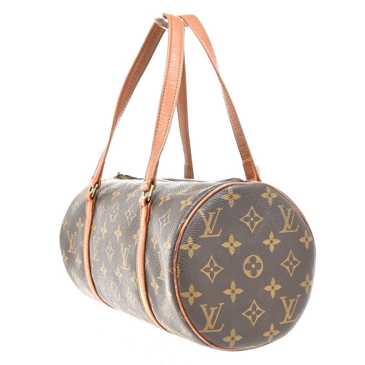 LOUIS VUITTON Logo PAPILLON 30 Hand Bag Monogram Leather Brown M51365 31PA142