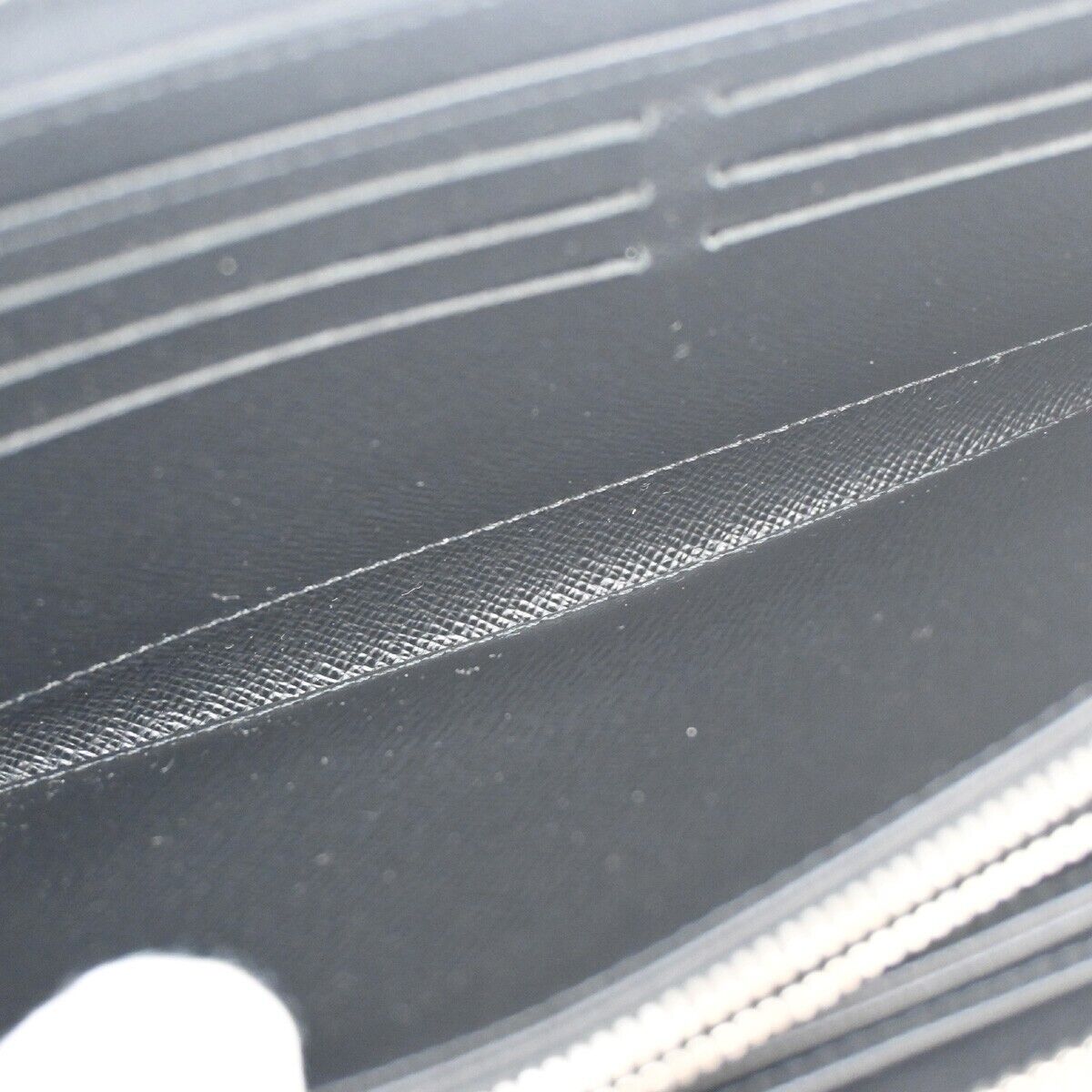 LOUIS VUITTON LV Logo Long Zippy Wallet Purse Epi Leather Black France 70GA629