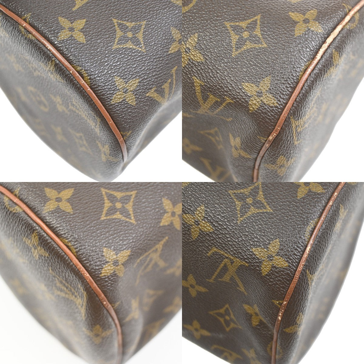 LOUIS VUITTON Logo PAPILLON 30 Hand Bag Monogram Leather Brown M51365 37ZA311
