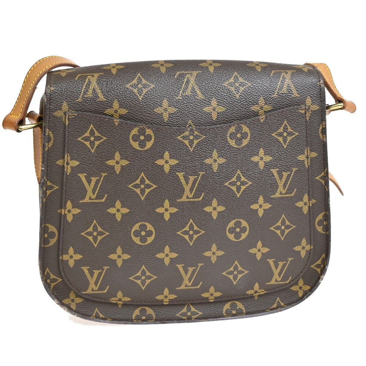 LOUIS VUITTON Saint Cloud GM Shoulder Bag Monogram Leather Brown M51242 34FB577
