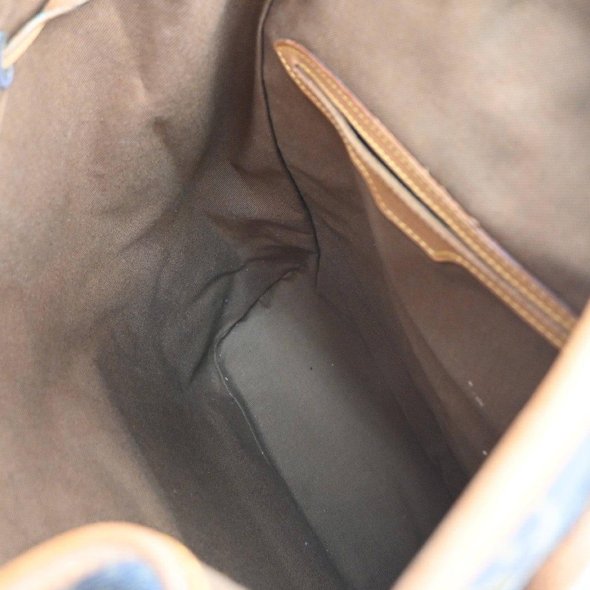 LOUIS VUITTON Montsouris GM Backpack Bag Monogram Leather Brown M51135 14CA929