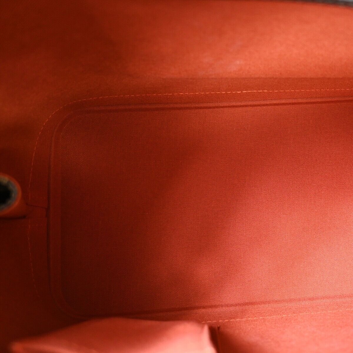 LOUIS VUITTON LV Logo Alma Hand Bag Damier Ebene Leather Brown N51131 667RJ743