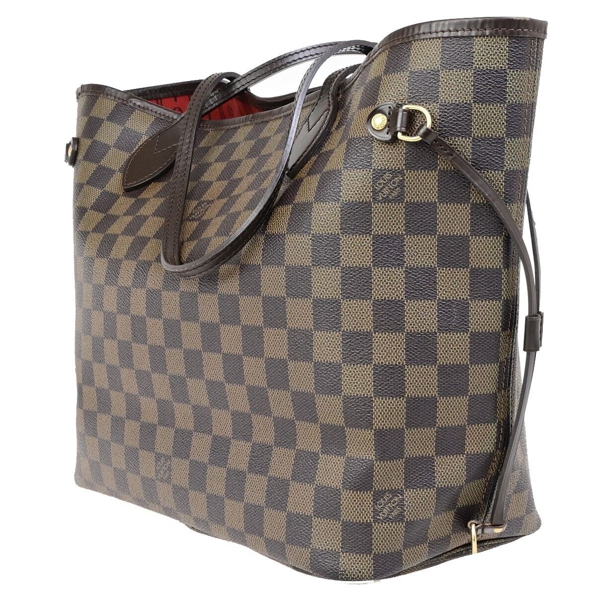 LOUIS VUITTON Neverfull MM Shoulder Bag Damier Ebene Leather BN N51105 94ED050
