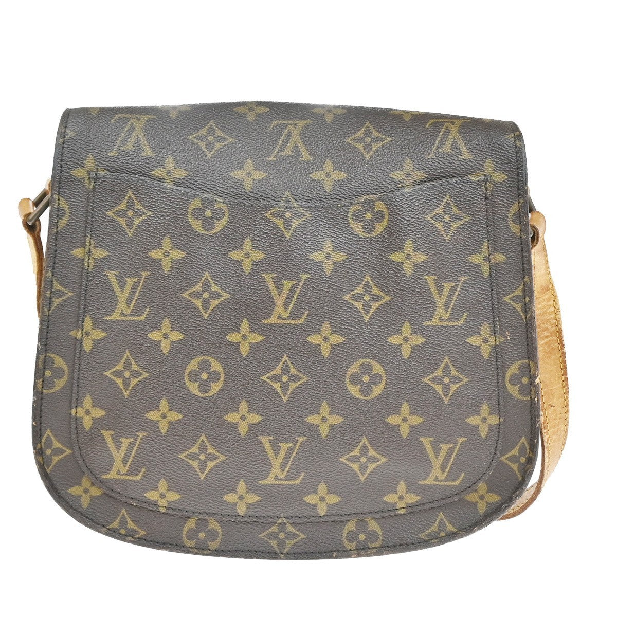LOUIS VUITTON Saint Cloud GM Shoulder Bag Monogram Leather Brown M51242 32YH880
