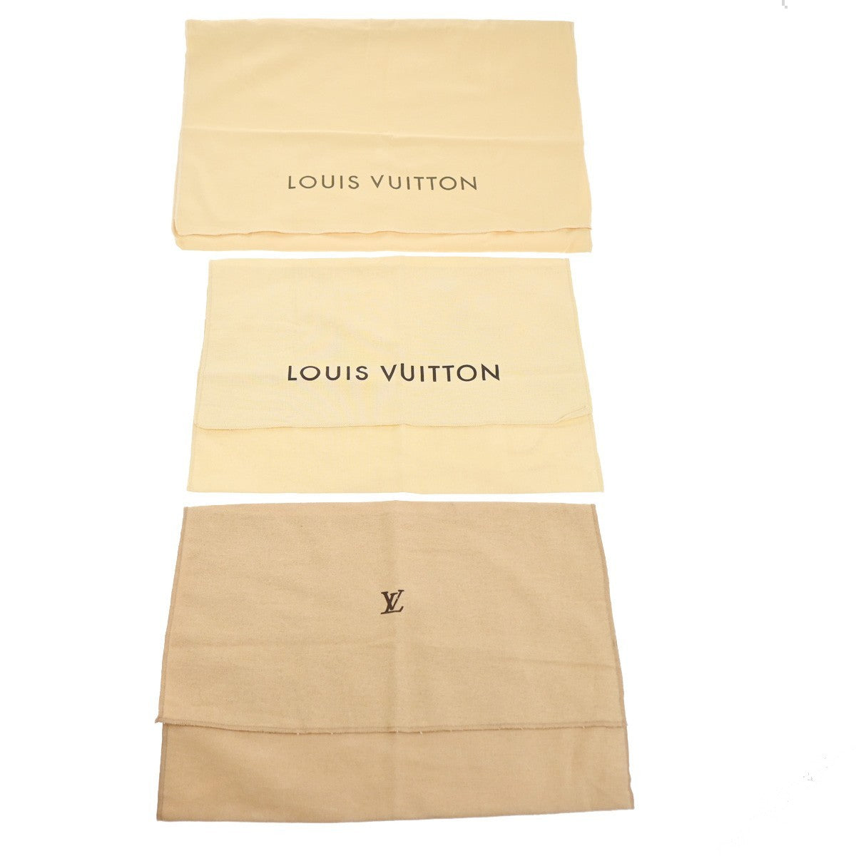 LOUIS VUITTON Logo 30 Set Drawstring Dust Bag Canvas Cotton Beige Brown 62MA431
