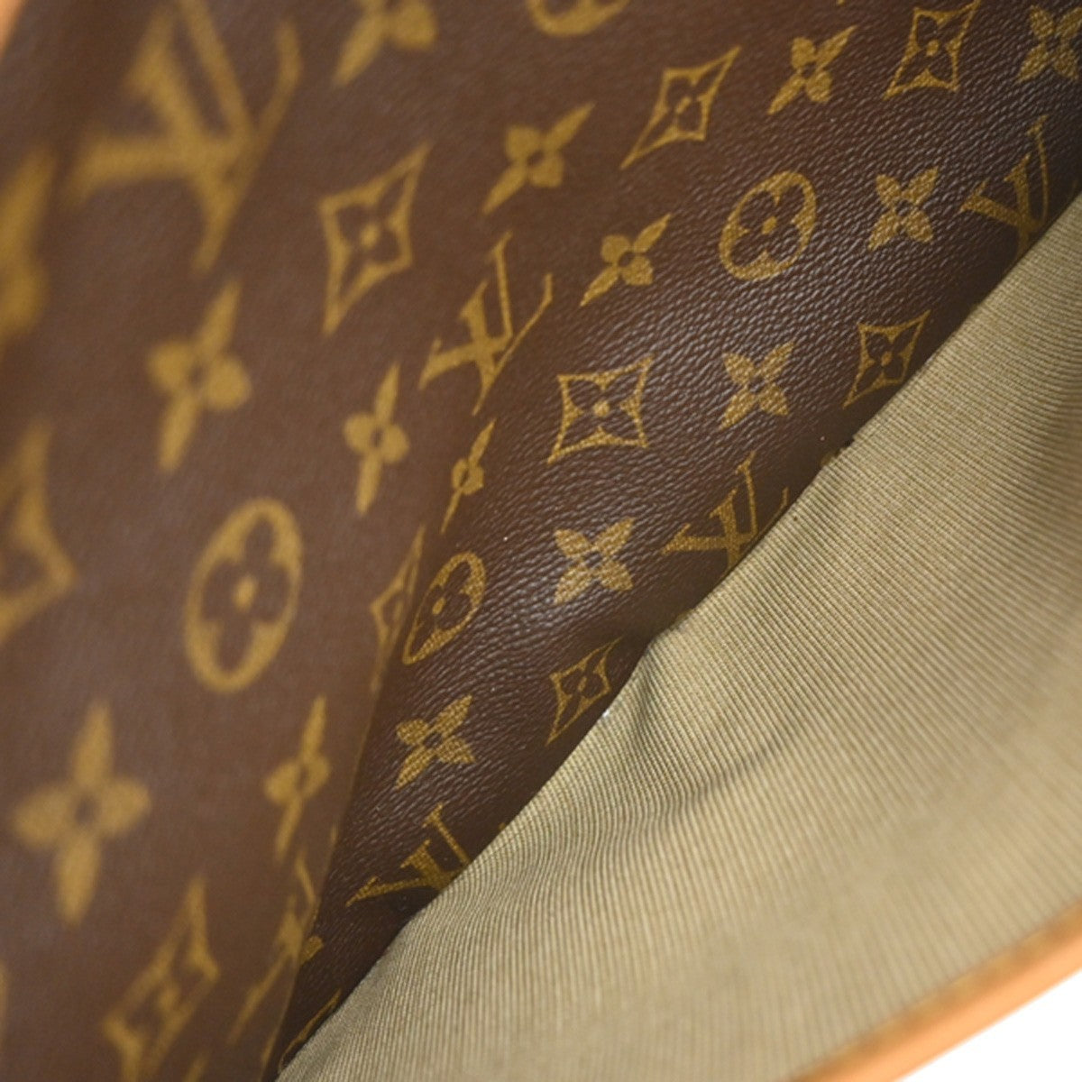 LOUIS VUITTON LV Logo Deauville Hand Bag Monogram Leather Brown M47270 16KP591