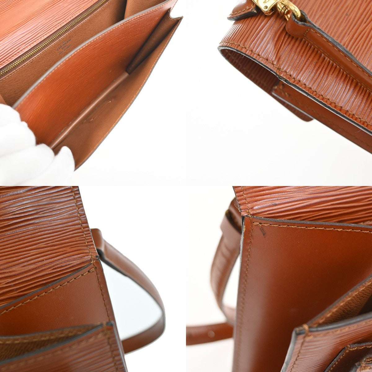 LOUIS VUITTON Monceau 2Way Shoulder Hand Bag Epi Leather Brown M52123 81YH920