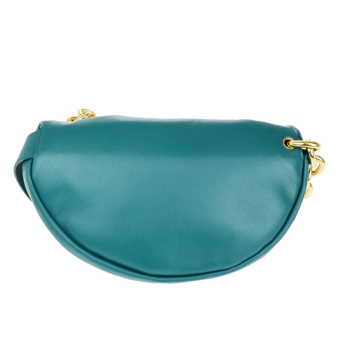 BOTTEGA VENETA Logo The Chain Pouch Body Shoulder Bag Leather Green GHW 609RK531