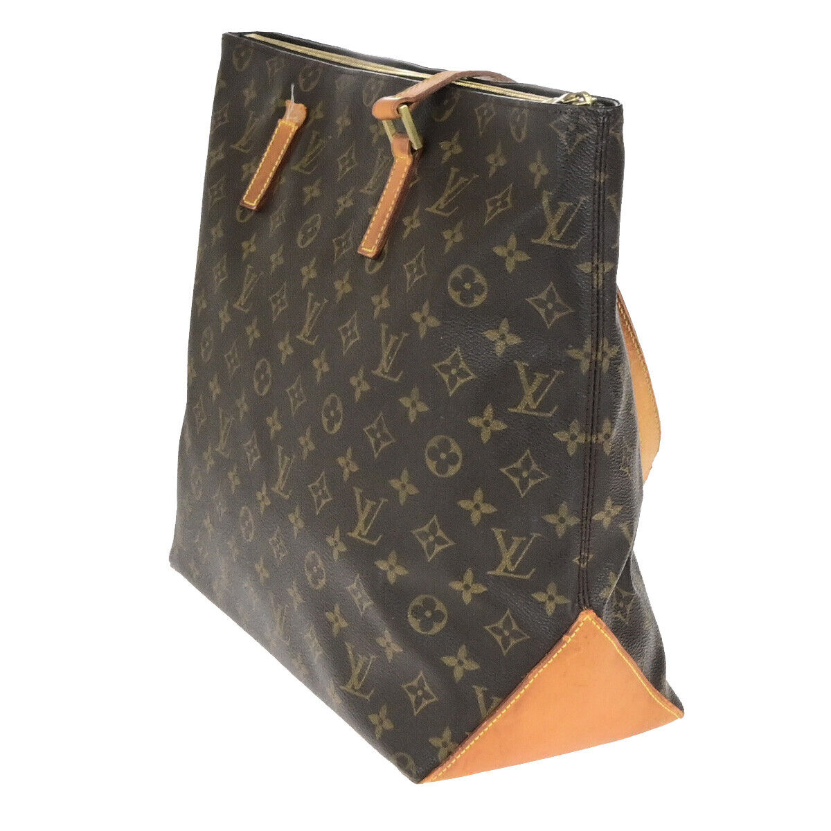LOUIS VUITTON Cabas Mezzo Shoulder Bag Monogram Leather Brown M51151 66YG758