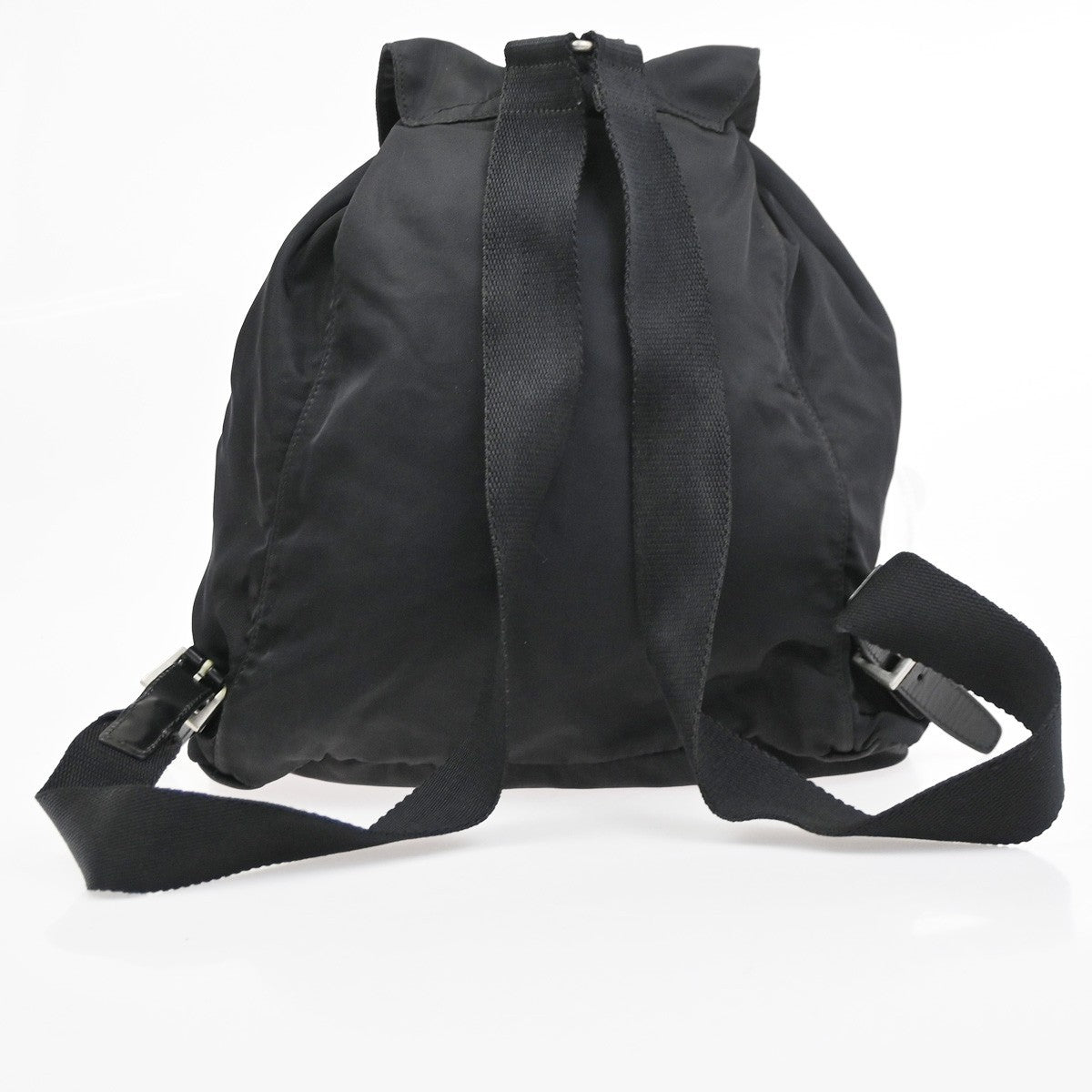 PRADA MILANO Logo Tessuto Strawing Backpack Nylon Leather BK SHW Italy 05CB002