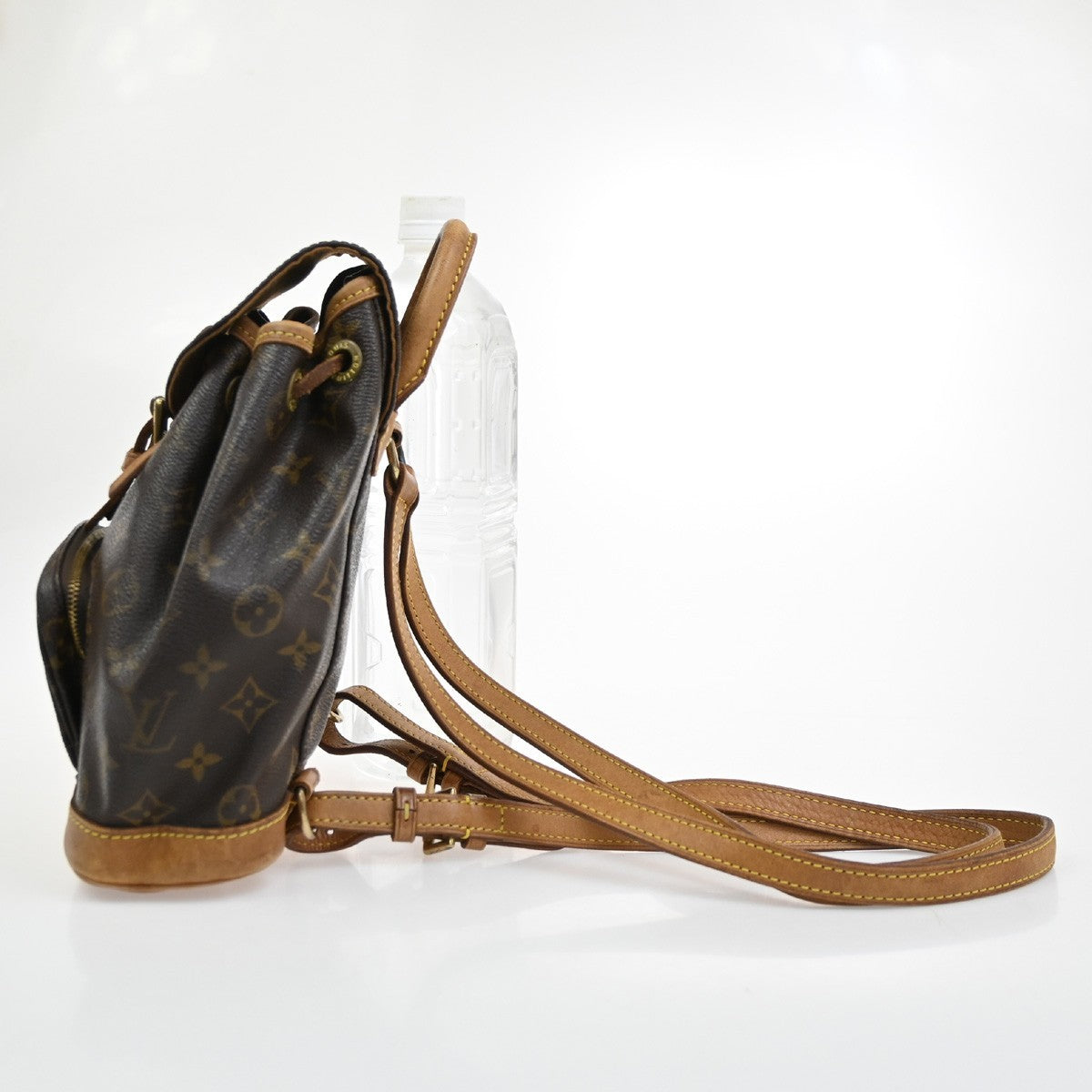 LOUIS VUITTON Mini Montsouris Backpack Bag Monogram Leather Brown M51137 76SA064