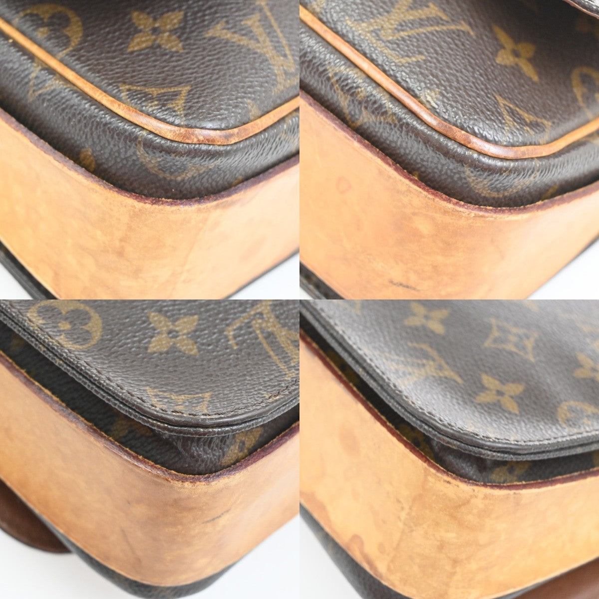 LOUIS VUITTON Cartouchiere GM Shoulder Bag Monogram Leather Brown M51252 34YH986