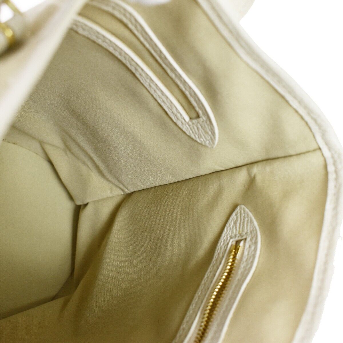 LOUIS VUITTON BUCKET PM Shoulder Bag Monogram Mini Lin Ivory Dunne 76YD133