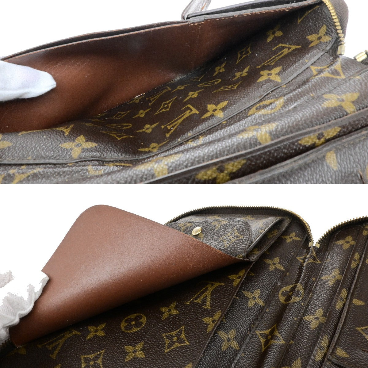 LOUIS VUITTON Poche Escapade Bifold Wallet Monogram Leather Brown M60113 38YH186