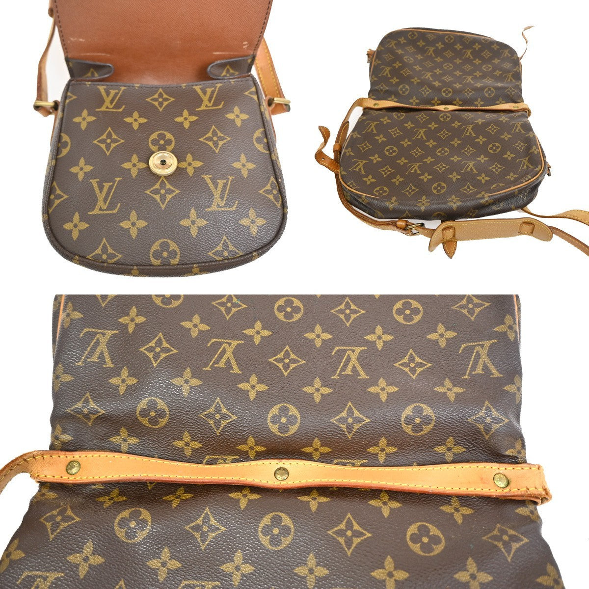 LOUIS VUITTON Mini Saint Cloud Shoulder Bag Monogram Leather BN M51244 88KC484