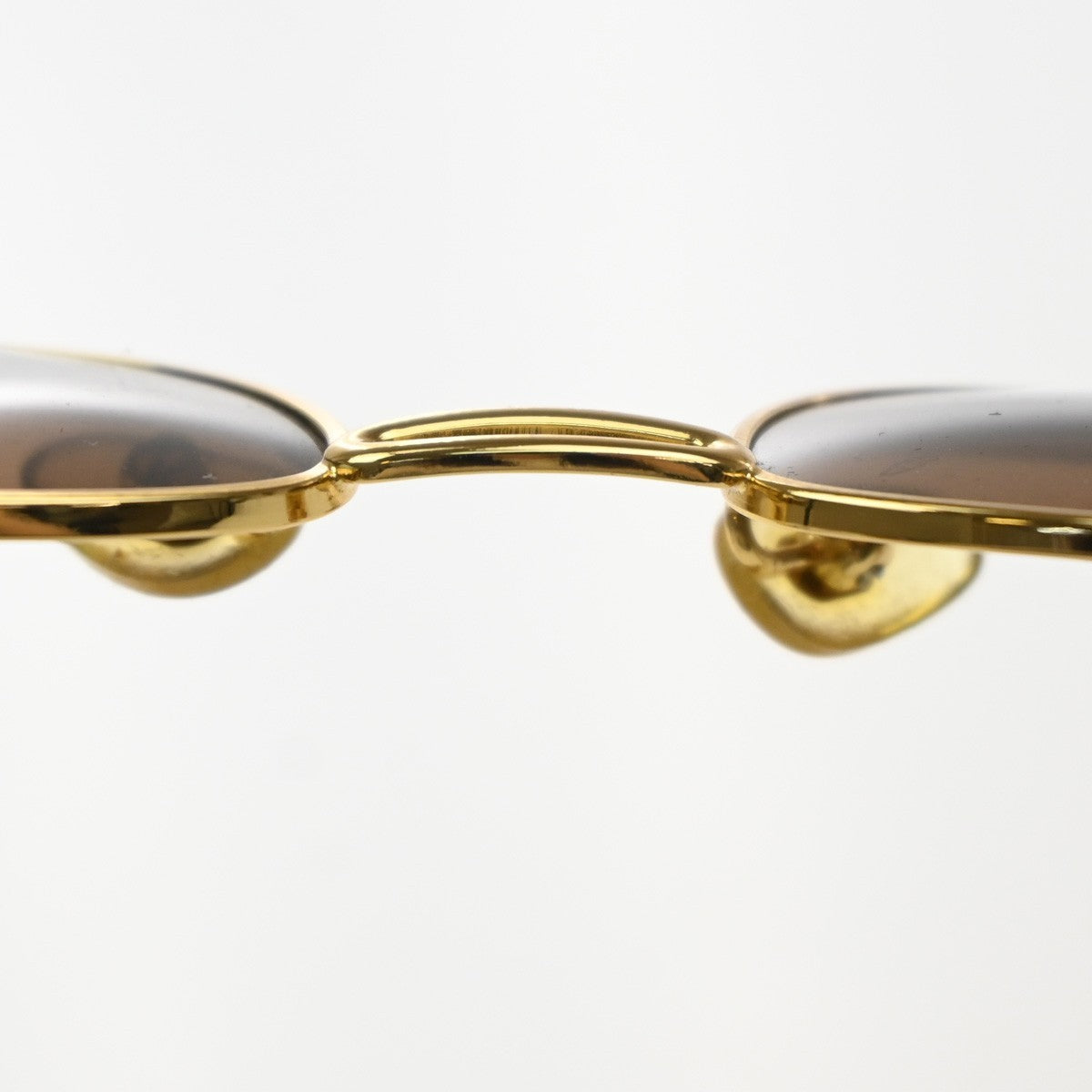 GIANNI VERSACE Medusa Sunglasses Plastic Metal Gold Brown MOD S34 Italy 01MA579
