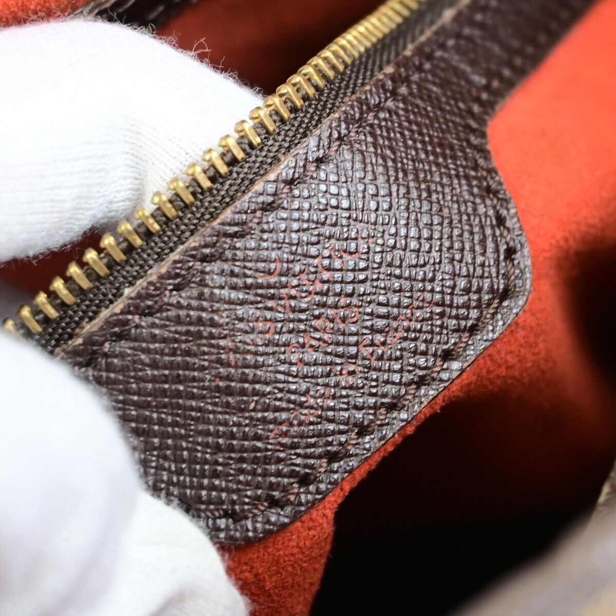 LOUIS VUITTON Marais Shoulder Bag Damier Ebene Leather Brown N42240 84EA283