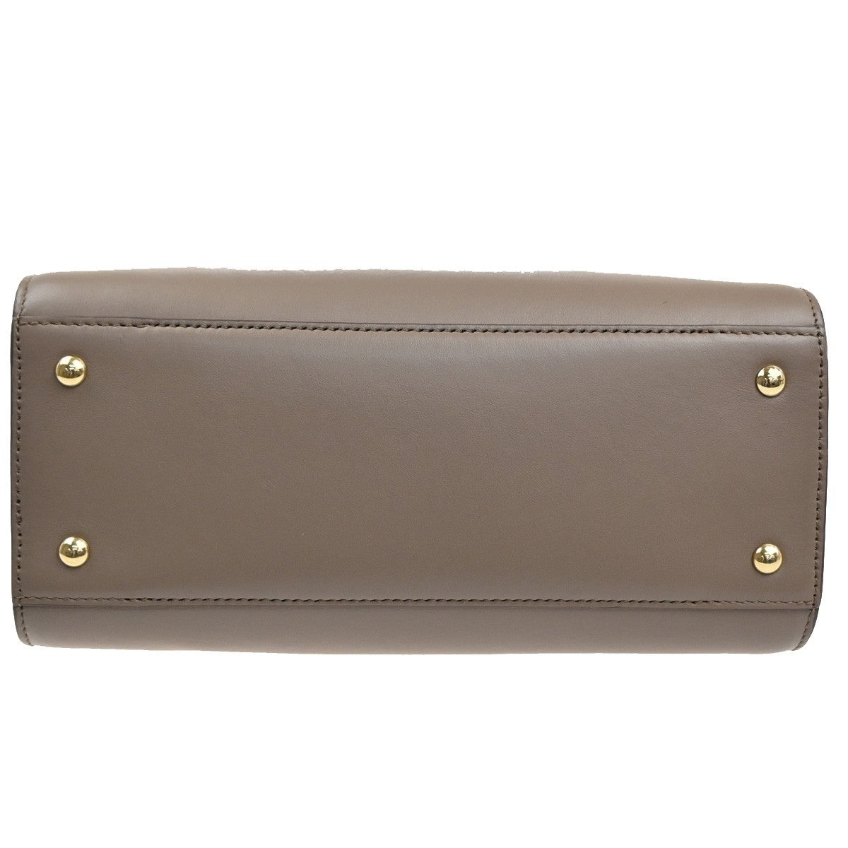 SALVATORE FERRAGAMO Logo Gancini Hand Bag Leather Brown GHW Italy 36MA427