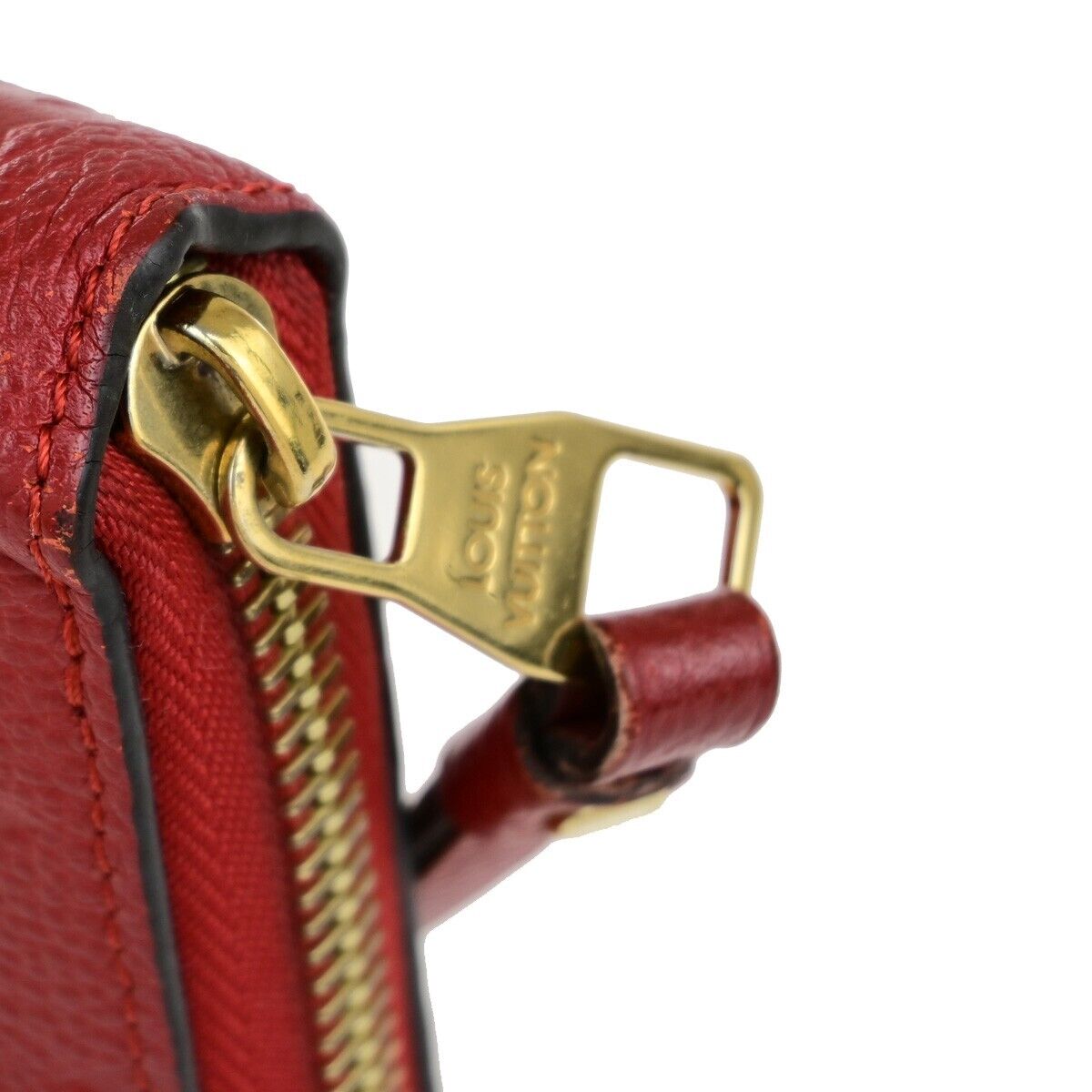 LOUIS VUITTON Clemence Long Bifold Wallet Monogram Empreinte Red M60169 79EC965