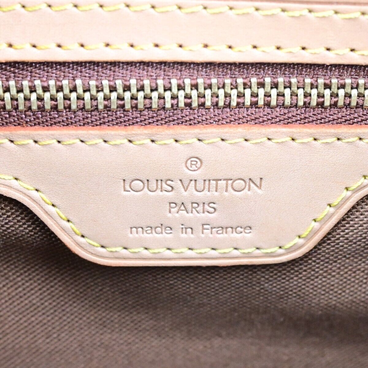 LOUIS VUITTON Cabas Piano Shoulder Bag Monogram Leather Brown M51148 77SJ595