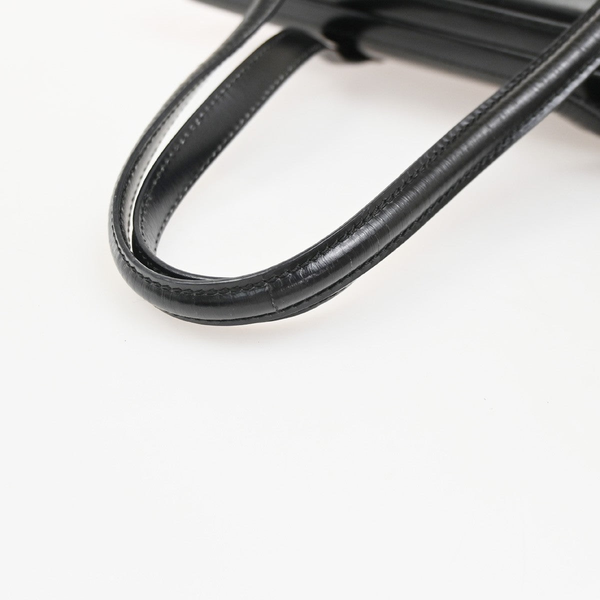 LOEWE Logo Shoulder Handbag Leather GHW Black Spain 76KC372