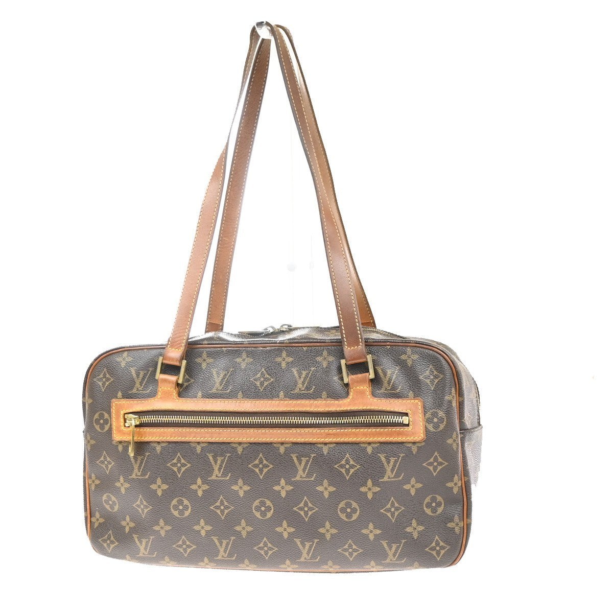 LOUIS VUITTON LV Logo Cite GM Shoulder Bag Monogram Leather Brown M51181 86MA527
