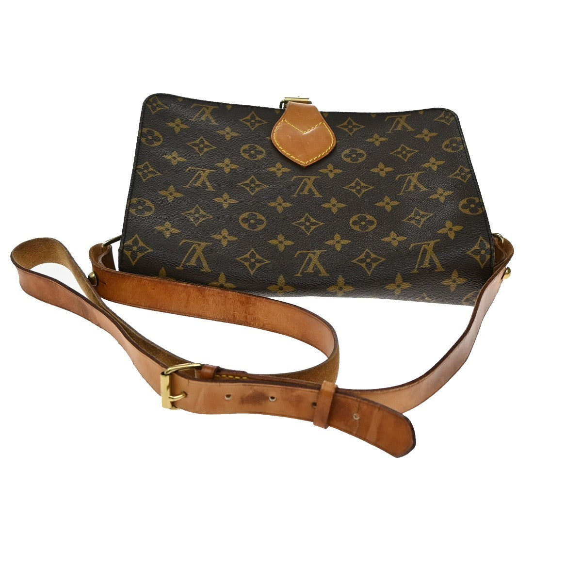 LOUIS VUITTON Cartouchiere GM Shoulder Bag Monogram Leather Brown M51252 80KB479